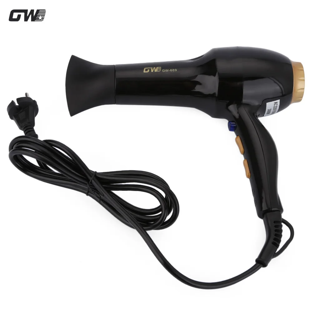 Guowei GW 689 3000 Вт непростительный энергосберегающий Горячий Холодный фен для волос