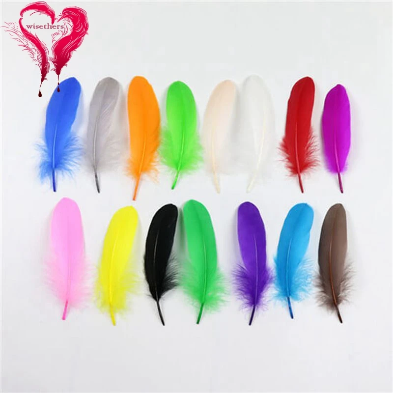 

50PCS/Lot Goose Feathers Soft Dyed Colored Size 15-20CM Goose Plumes For Carnival Crafts Headdress Party Decor DIY Accessories