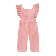 Модные осенние Весенние штаны Одежда для детей; малышей; девочек длинные штаны без рукавов, комбинезон, костюм для подвижных игр, комплекты для мальчиков и девочек, Штаны Костюмы От 1 до 5 лет