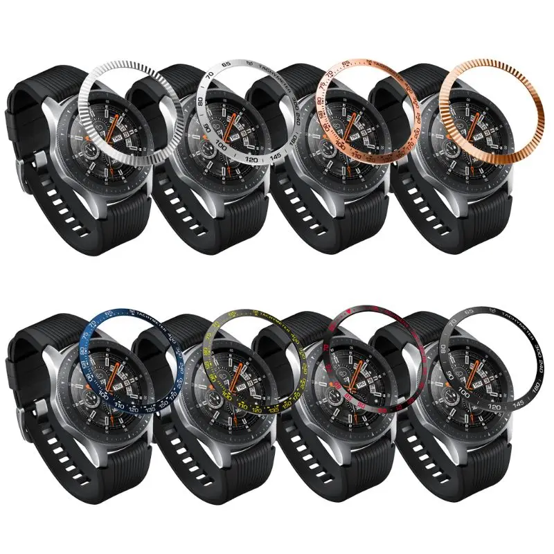

Anti Scratch Metal Bezel Ring Adhesive Cover Replacement For Samsung Galaxy Watch 46MM For Galaxy Gear S3 Frontier and Classic A