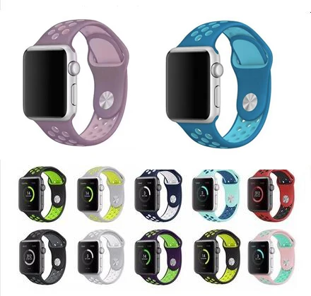 

newest strap for apple watch Silicone band 44mm 42mm 40mm 38mm Rubber sport bracelet wrist band for iwatch strap series 4/3/2/1