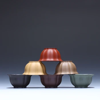 

60cc Authentic Yixing Teacup Handmade Master Cup Chinese Health Care Purple Clay Kung Fu Tea Set Puer Tea Flower Cup Tea Bowl