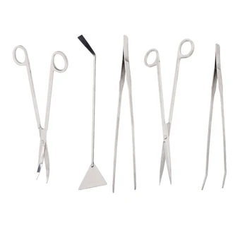 

1 Set Aquarium Cleaning Tools Kit Tweezers Curve Scissor Fish Tank Water Plants Grass Stainless Steel Maintenance Tool New