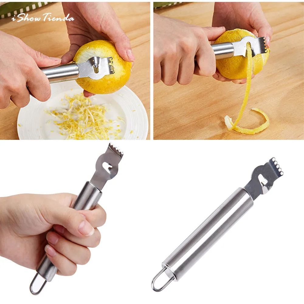 

1pc 16*2.6cm Household Stainless Steel Peeler For Lemon And Orange Professional Kitchen Peeling Tool Perfect Fruit Zesters New
