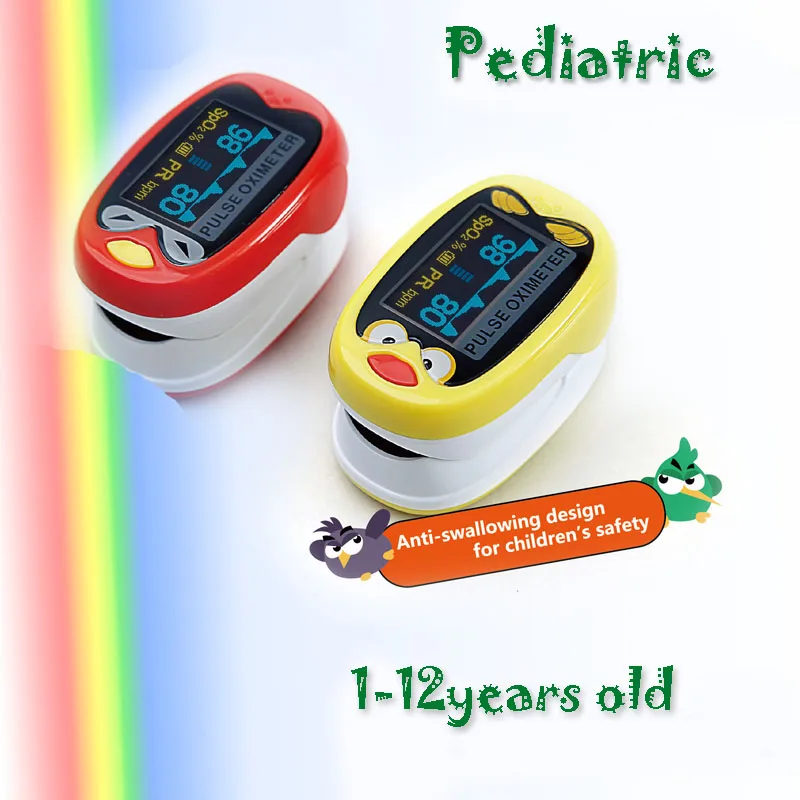 Professional OLED Pediatric Pulse oximeter for Child Kids 1 12 years
