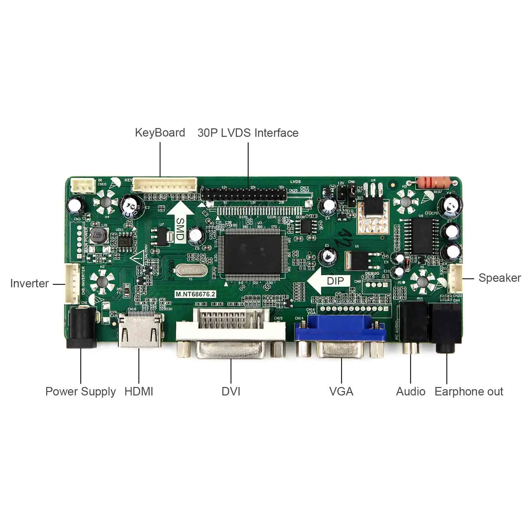HDMI VGA DVI LCD Controller Board For 8.9/" B089AW01 N089L6 LP089WS1 LCD Panel