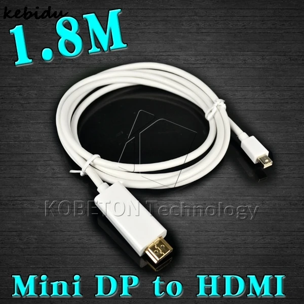 Kebidu 1 8 м/6 футов интерфейс Thunderbolt мини дисплей DP HDMI штекер Кабель адаптер конвертер