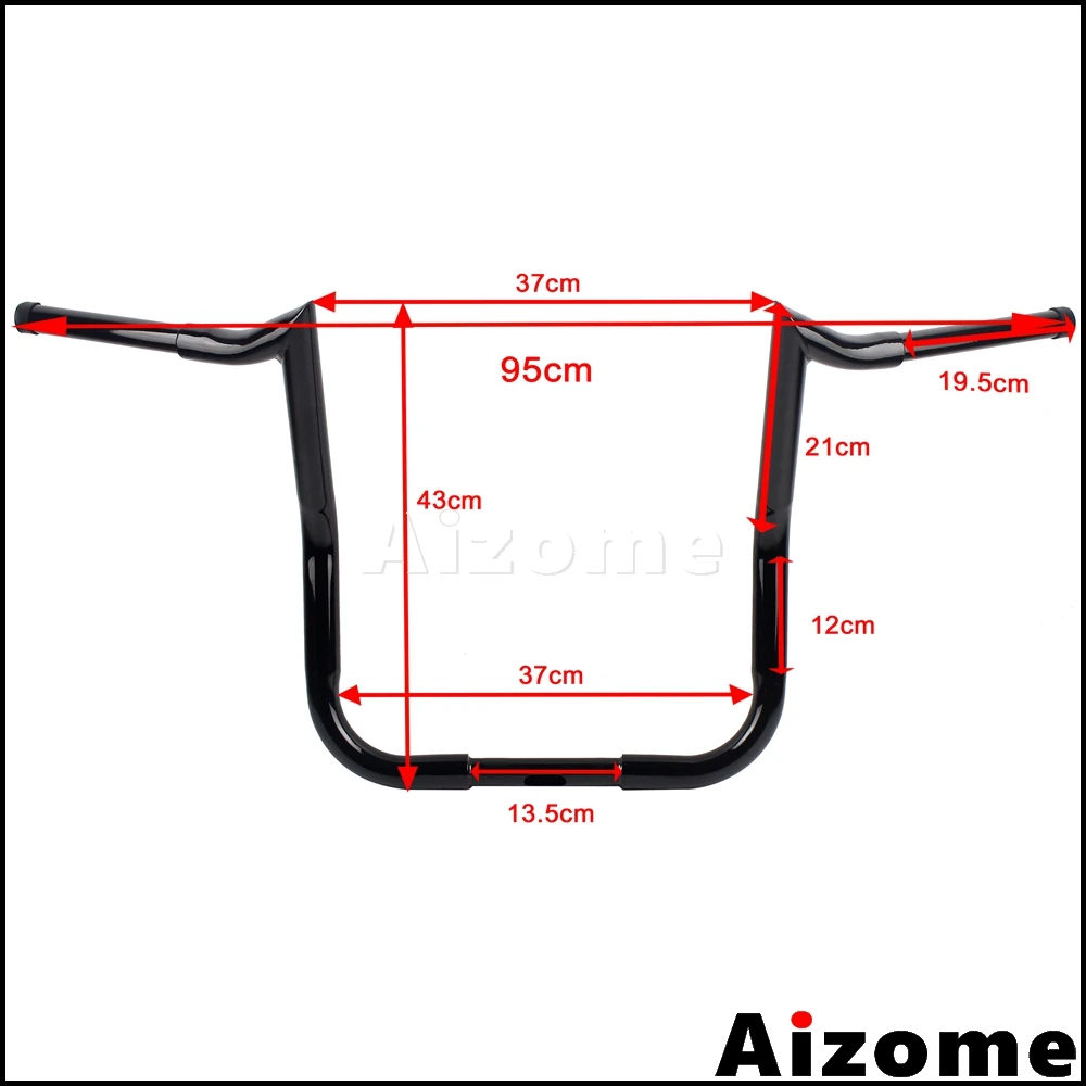 Хромированный мотоцикл 1-1/" Руль для Harley 14" Rise Monkey Bagger Bar Electra Glide FLHTC Batwing обтекатель 3" Ape вешалка бар