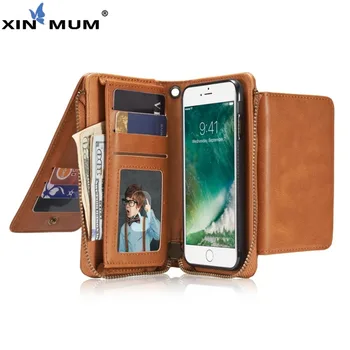 

XIN-MUM Retro PU Leather Wallet Purse Case Cover For iPhone 6 6S Luxury Multi-functional Cover Mobile Phone Cases Bag Handbag