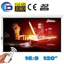 120 inches 16:9 Electric Projection Screen Matt White pantalla proyeccion for LED LCD HD Movie Motorized Projector Screen
