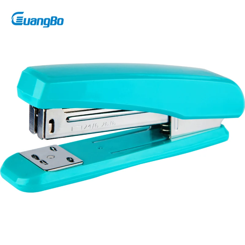 guangbo-colorful-stapler-orange-blue-green-plastic-24-6-26-6-staples