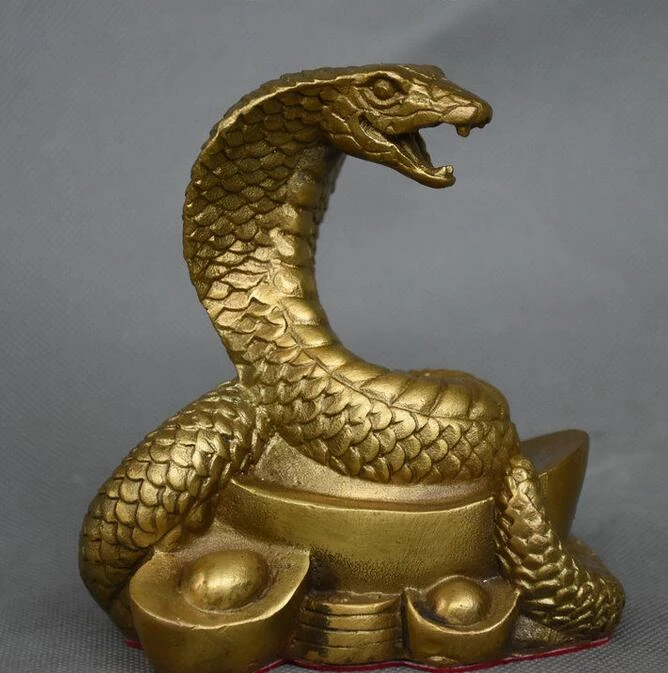 Folk Chinese Feng shui Brass Wealth Yuanbao Money Coin Zodiac Snake Lucky  Statue|statue| - AliExpress
