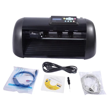 

Red dot contour step motor vinyl cutting plotter 90W 415mm Usb flatbed plotter cutter Model HW330 Cut Length 20000mm