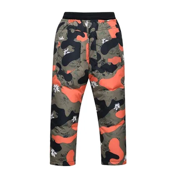 

Kids Boy Winter Duck Down Pant Keep warm Fashion Camouflage Children padded kids Windproof Trousers