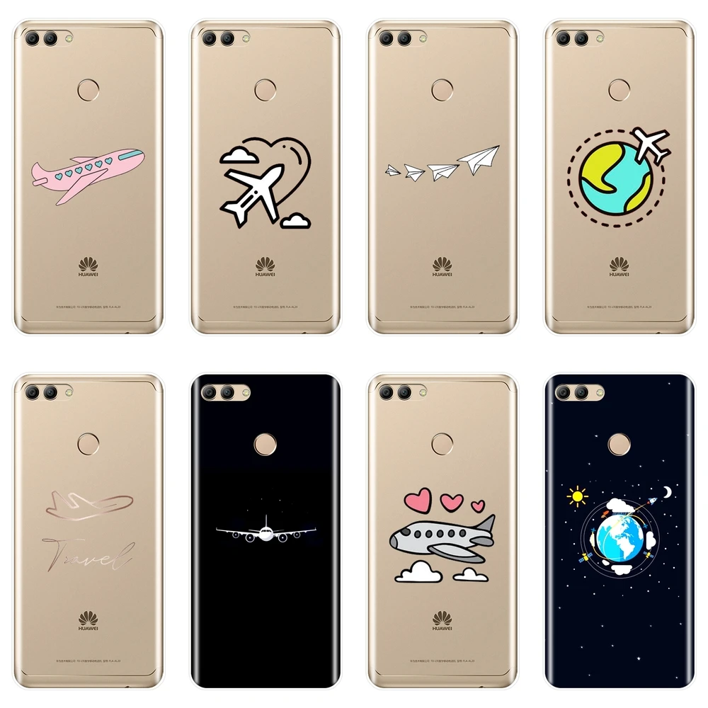 Мягкая задняя крышка для huawei Y5 Y6 Y7 Prime 2018 Y9 2019 самолет звезда милый чехол телефона