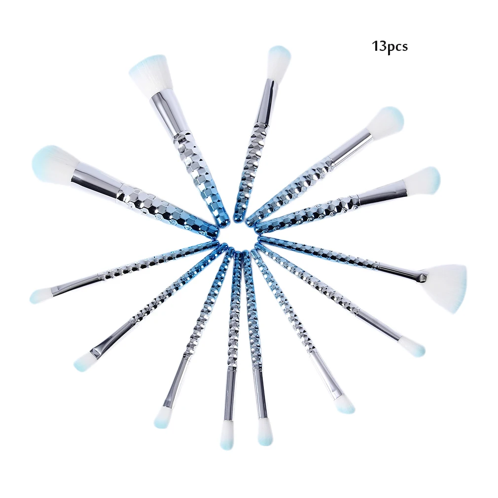 

13pcs/lot High Quality Colorful Scale Makeup Brushes Spiral Handle Make up Tools Foundation Makeup Brushes Hot Sale