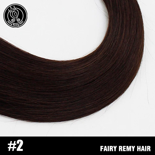 Сказочные волосы remy 22 дюйма настоящие европейские прямые человеческие волосы пучки 100 г/шт. уток темно-коричневый цвет человеческие волосы remy - Цвет: #2