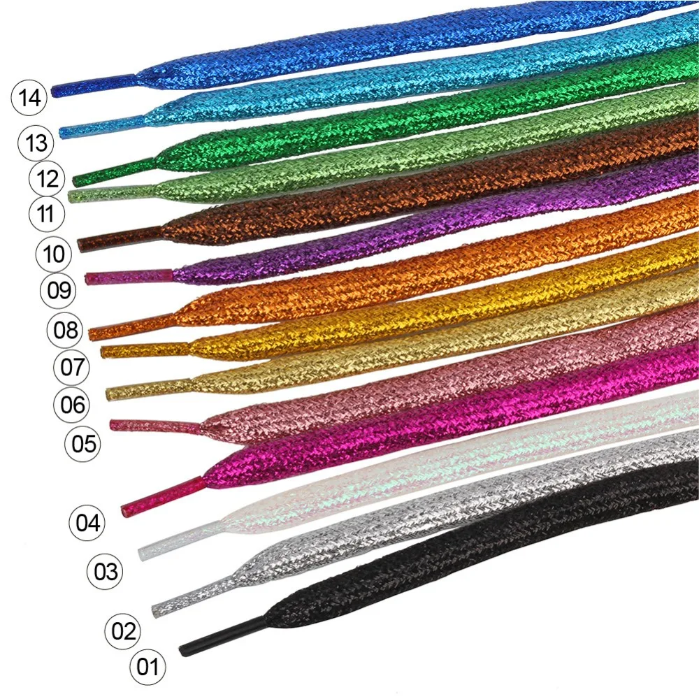Colored Pearlescent Women Shoelace 14 Colors Fashion Design For Men Casual Shoes Sport Shoes Lace 80 CM Colored Pearlescent Women Shoelace 14 Colors Fashion Design For Men Casual Shoes Sport Shoes Lace 80 CM