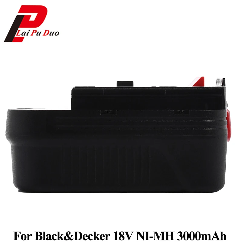 

Replacement Power Tool Battery 3000mAh 18V Ni-MH for Black&Decker:HPB18, FS180BX, 244760-00, A18, HPB18-OPE, FS18BX