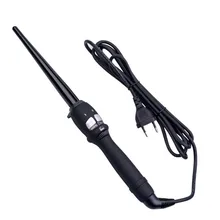 Высокое качество 2,5 м метр линии красивые женские светодиодный дисплей керамическая большая палочка для завивки волос черный