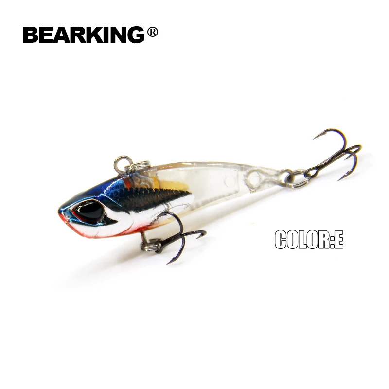 Bearking A+ fishing lures, hard bait, vib(lip less) 40mm 3.8g, sinking, good quality baits,3D eyes,vmc hooks