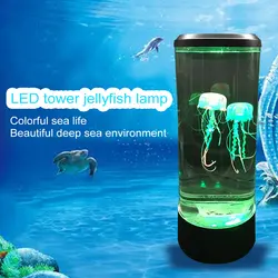 Лампа с Медузой СВЕТОДИОДНЫЙ Ночник декор для аквариума детская Ночная лампа настольная лампа 7 цветов сменная прикроватная лампа USB