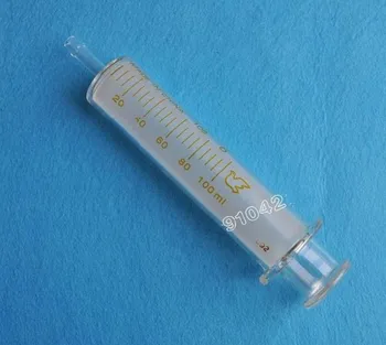 

100ml Glass Syringe Large Diameter Injector Glass Sampler