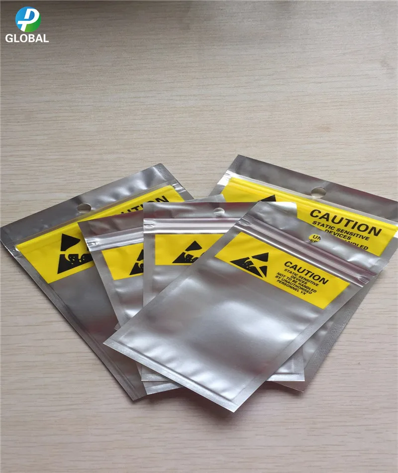 

5000pcs 8*13.5cm Waterproof Anti static Storage Packaging bag Anti-Static Self sealing Shielding Bag ESD Anti Static Package Bag
