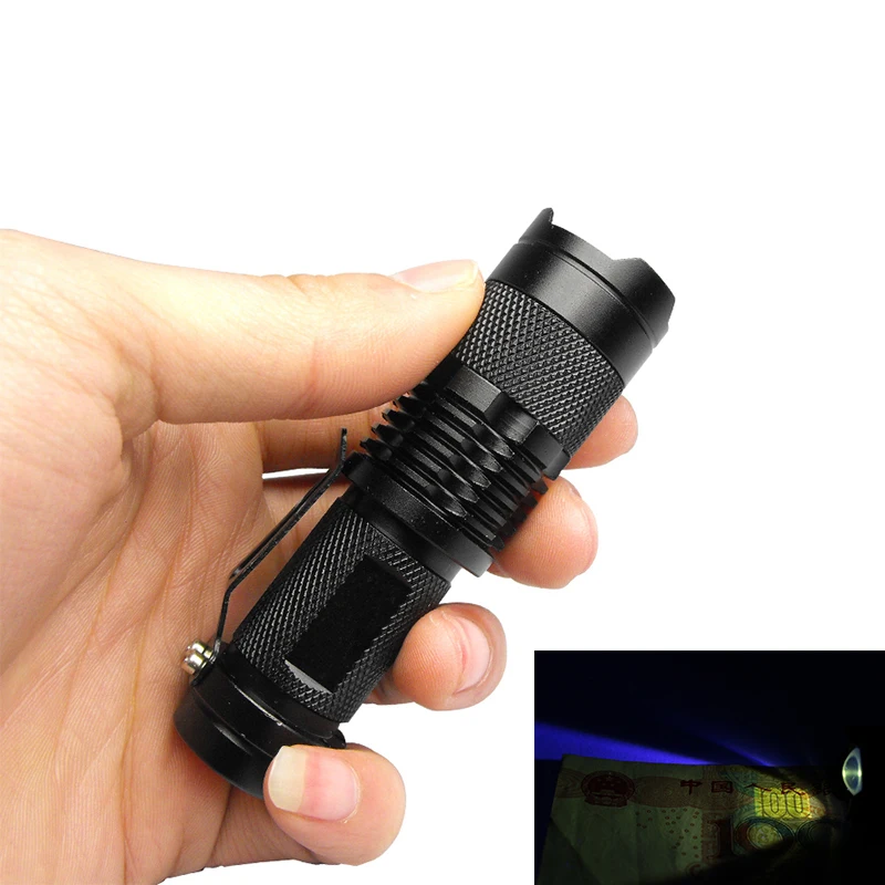 Перезаряжаемые ультрафиолетовый фонарик 365nm cree светодиодный УФ фонарь SK98