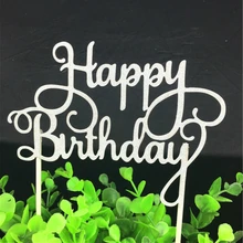 1 шт. креативный многоцветный Топпер для торта с днем рождения флажки для торта двойные палочки для семейного дня рождения для выпечки деко принадлежности