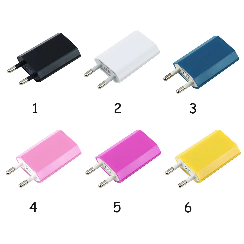 EU штекер USB зарядное устройство 5 В/1A для путешествий походная телефон настенное