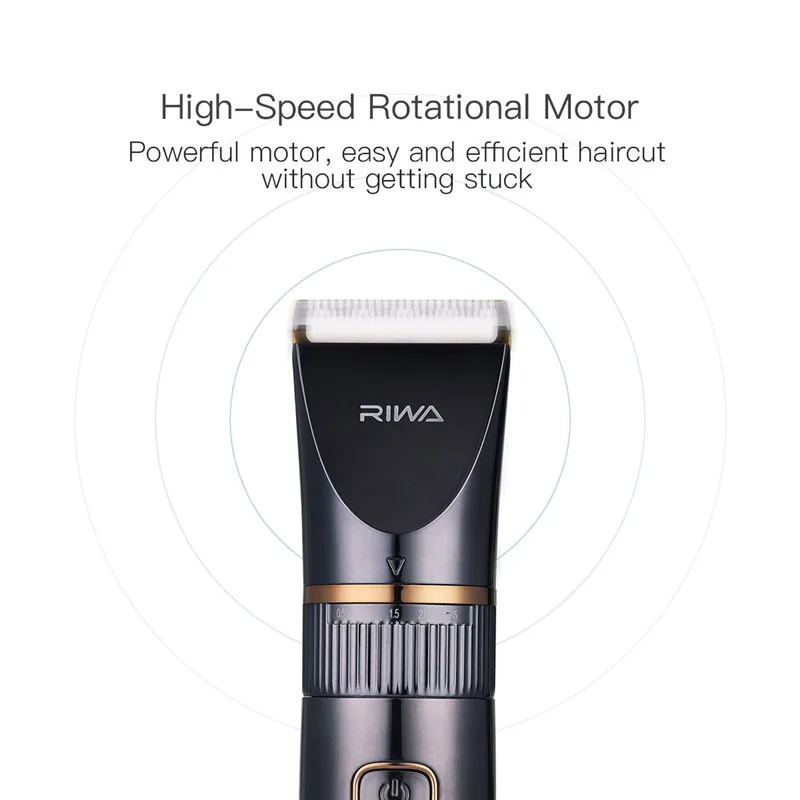 RIWA Электрический машинки для стрижки волос профессиональные триммер светодио дный Дисплей Быстрая зарядка бритья машинная стирка борода тример для стрижки