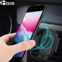 DCAE с тепловым датчиком, автоматический Qi автомобильное беспроводное зарядное устройство для iPhone XS MAX XR X 8 Plus samsung S9 S8 10W быстрая зарядка держатель Pad