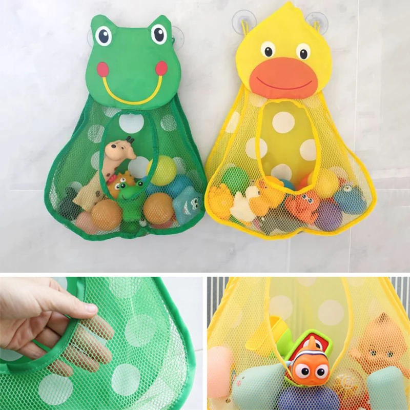 Yoleo милые с изображением утки, лягушки складные высокого качества детские игрушки для ванной сетки детские игрушки для ванной сетка для хранения присоска корзины