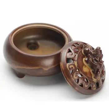 

Traditional Handmade Porcelain Incense Burner Portable Incense Burner Censer High Incense Plug Home Decoration with Gift Box
