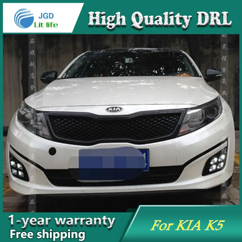 Бесплатная доставка! 12V 6000k LED DRL дневные ходовые огни чехол для KIA K5 2011-2015
