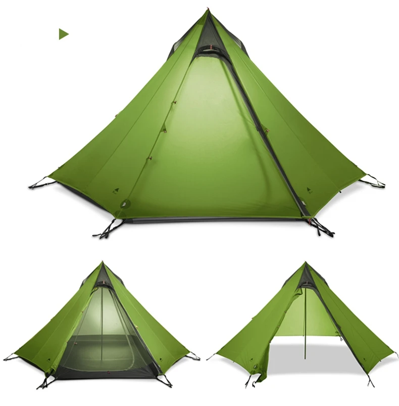 3F UL GEAR Сверхлегкий Открытый Кемпинг вигвама 15D Silnylon Пирамида палатка 2-3 человек большая палатка водонепроницаемый альпинизмом походные палатки