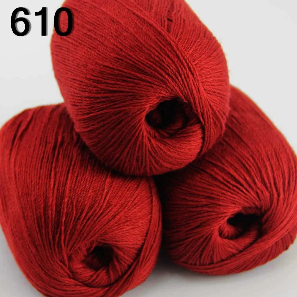 High quality 100 pure cashmere luxury warm and soft hand knitting yarn Maroon Red 233 610in