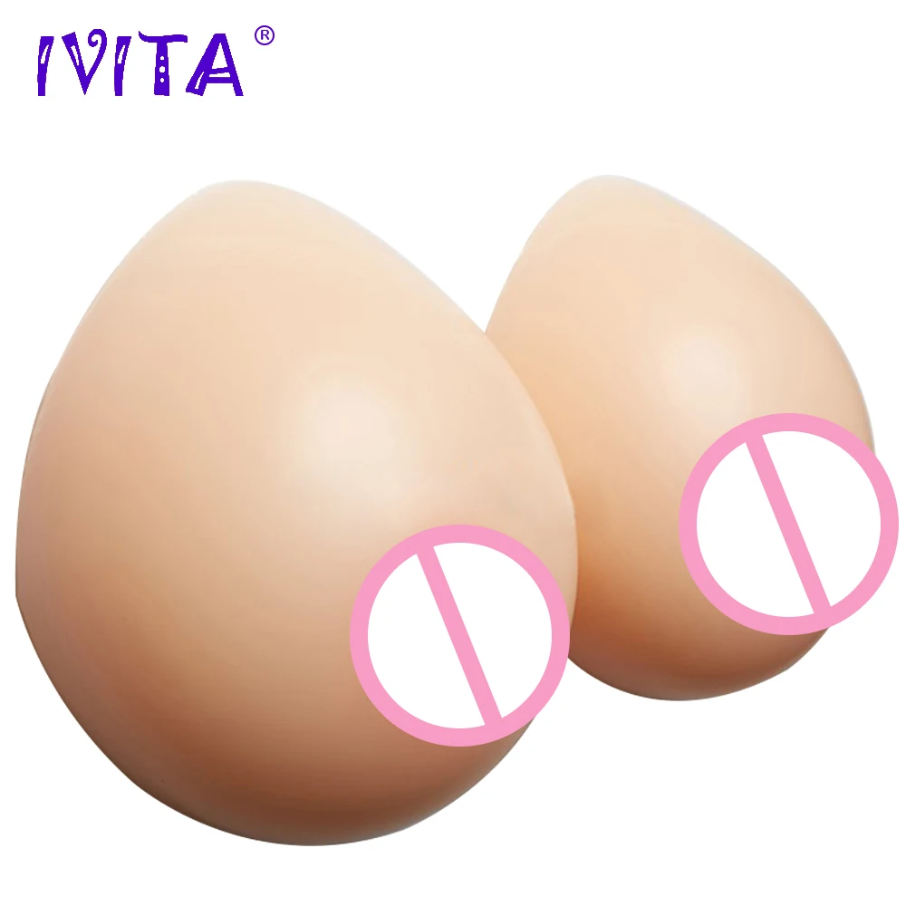 

IVITA 2000g Silicone Breast Forms Fake Boobs For Transvestite Cosplay Enhancer Mastectomy Realistic Waterdrop Hot Breast