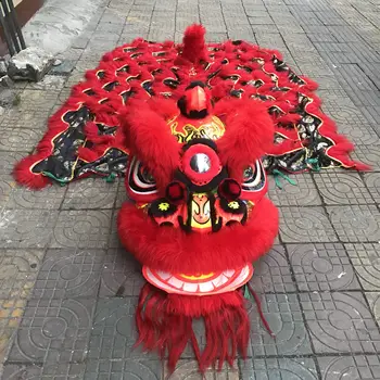 

Foshan Australian Wool Lion Dance MASCOT Costume Wool Chinese Folk Art Southern Lion Two Adults Cosplay Party Game Advertising
