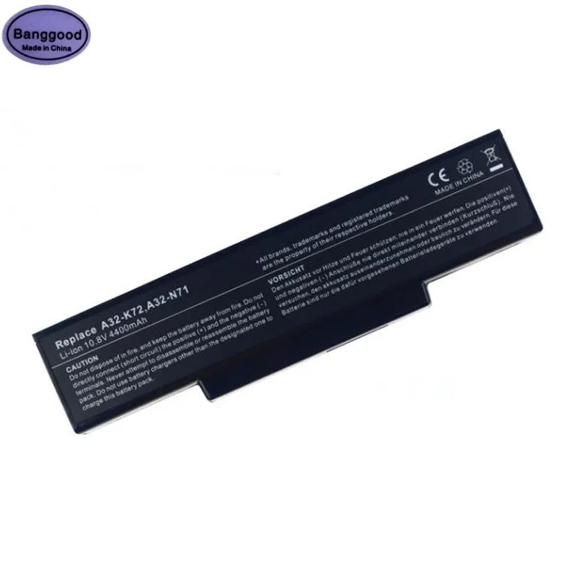 10 8 V 4400mAh 6 ячеек Аккумулятор для ноутбука ASUS A32 K72 x73s A72 A72D A72DR A72J K72D K72F K72J K72JA K72S N71 N73