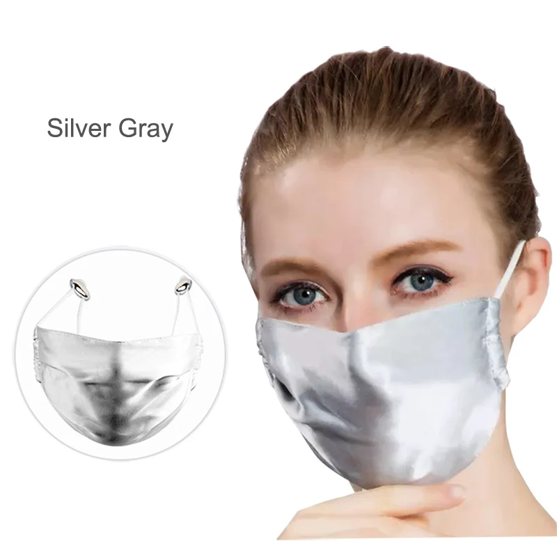 1 шт. шелковая Солнцезащитная маска для рта черная УФ Защита дышащая летняя тонкая секция Мужская и женская Пылезащитная маска для лица респиратор - Цвет: Grey