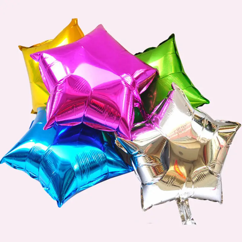 Globos Star Shape Aluminum Foil Balloons Helium Air Balloon Inflatable Balls Wedding Party Decoration 18 Inch Party Acc