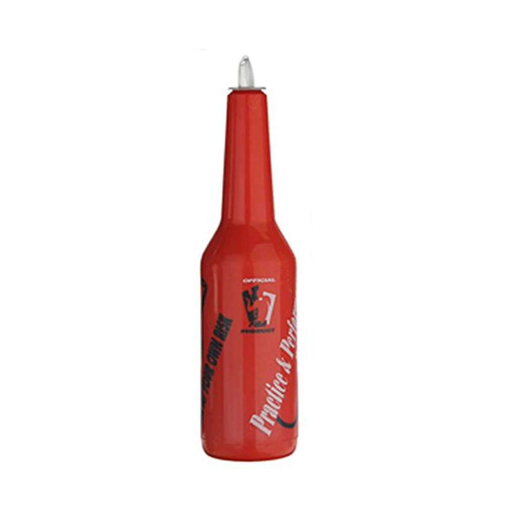 

Flair Bartender Bartending Practice Bar Pub Bottle Wine Cocktail Shaker - Red Colorful