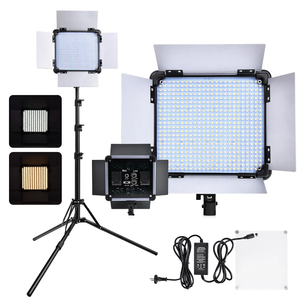 

Yidoblo S-528 Bi Color 524 LED Photography Lighting Panel Continuous Photo Studio Video Film Light with Tripod Stand