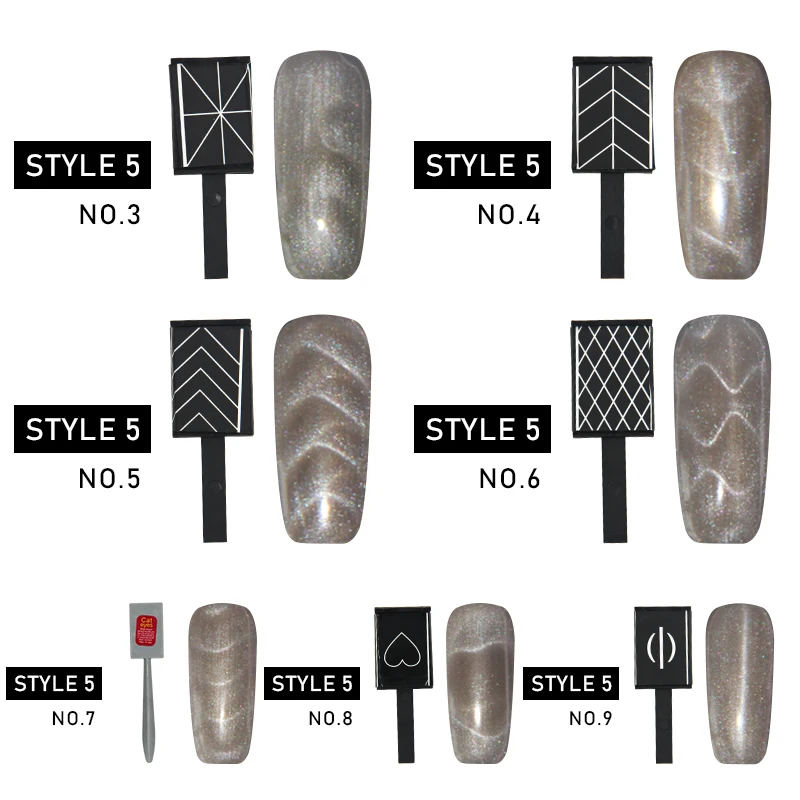 Sarness Nails Manicure Magnet Stick Double End Effect for Cat Eye UV Gel Nail Polish Line Stripe Charms Nail Art Magnetic Tools