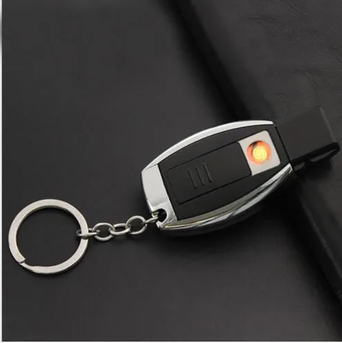 

Creative car key lighter tungsten ignition usb electric lighter key buckle