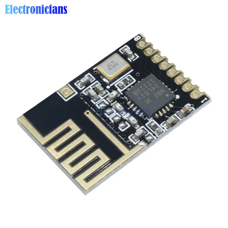 5 шт. мини NRF24L01+ 2,4 ГГц 1,27 мм RF беспроводной модуль мини версия мощность улучшенная версия SMD 5В