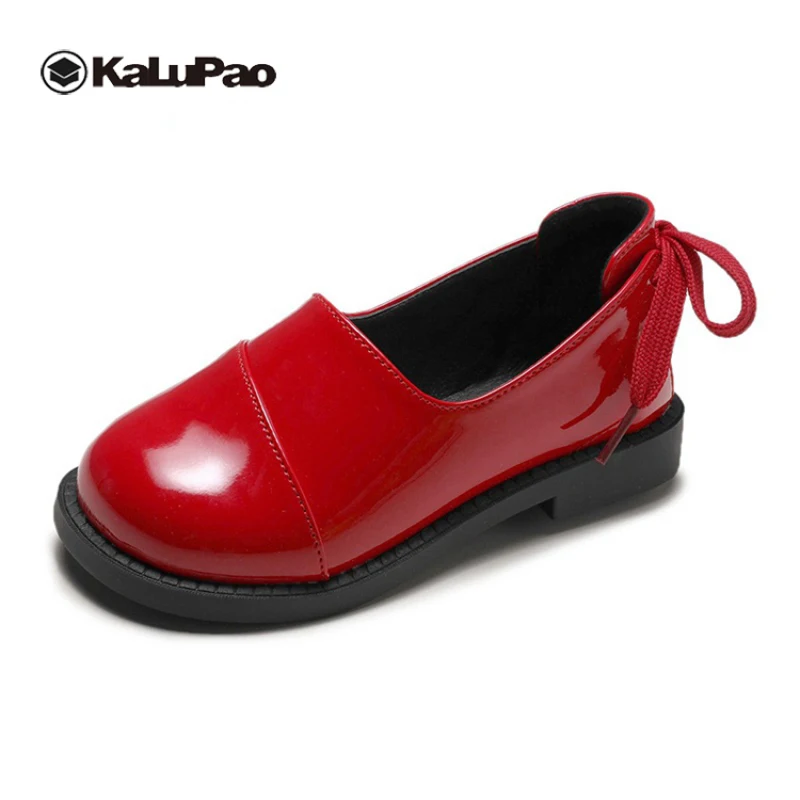 Г. Осенняя обувь для девочек однородная обувь из искусственной кожи для девочек, свадебные туфли для детей, глянцевая Милая школьная обувь в стиле Лолиты в японском стиле черный, красный, белый цвет