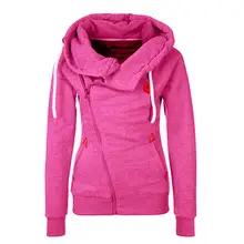 2017 Solid Women Hoodies Sweatshirts Spring Autumn Hoodies Women Zipper Design Thicken Hoody Women hooded jacket S-XL Size